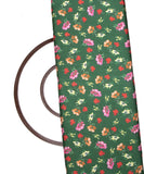 Green Color Floral Print Modal Satin Fabric