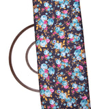 Black Color Floral Print Modal Satin Fabric