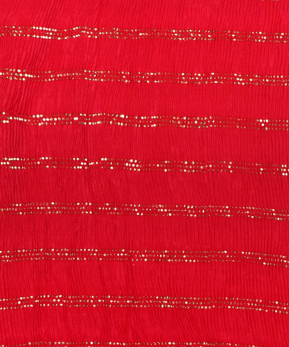 Buy Pleated Chinon Silk Fabric At Fabric Dekho