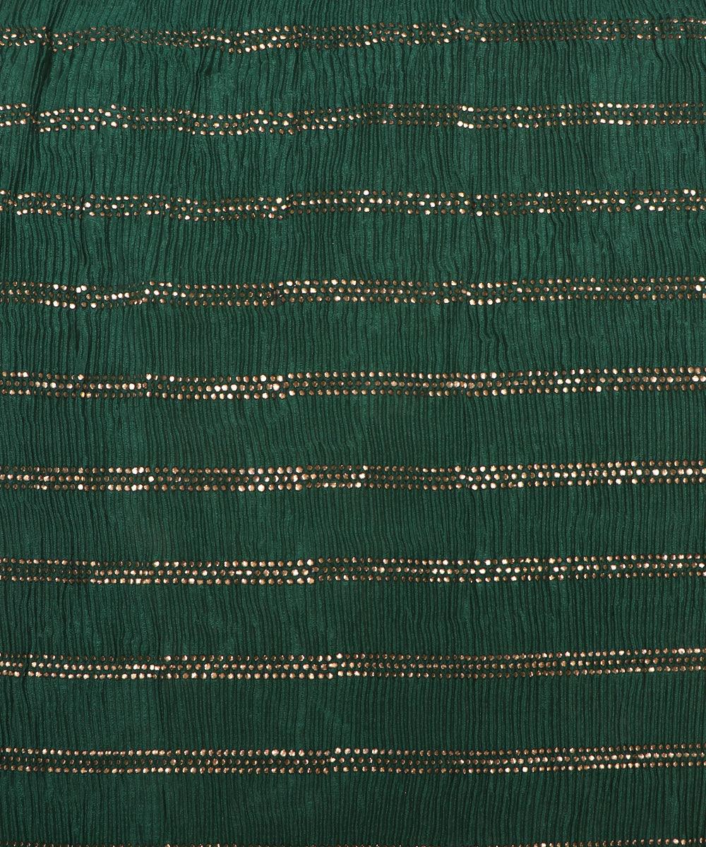 Buy Pleated Chinon Silk Fabric At Fabric Dekho