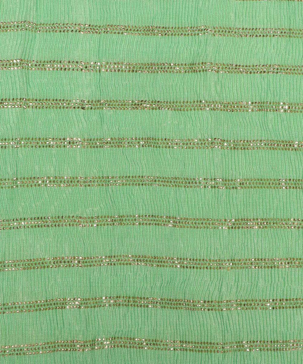Buy Pleated Chinon Silk Fabric At Fabric Dekho
