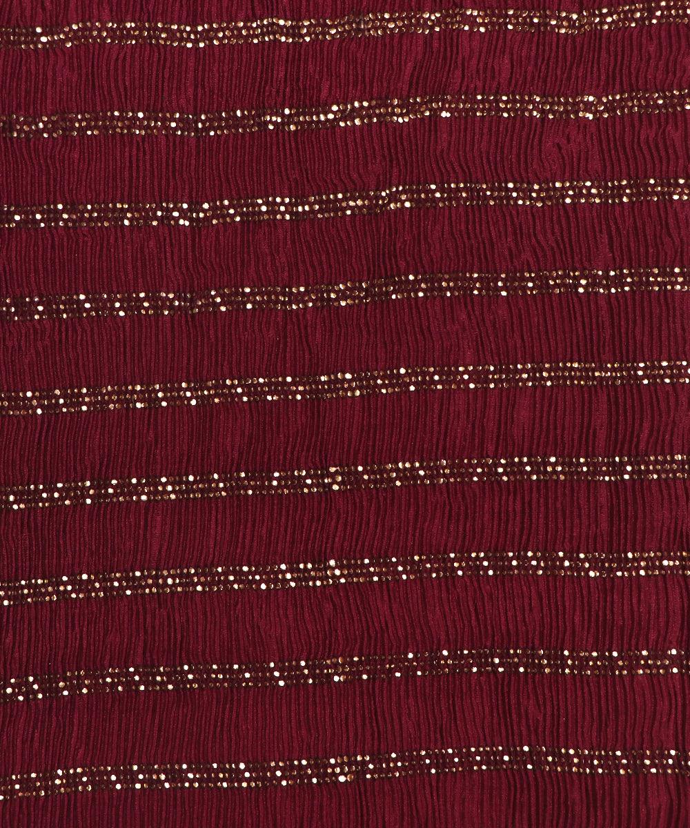 Buy Pleated Chinon Silk Fabric At Fabric Dekho