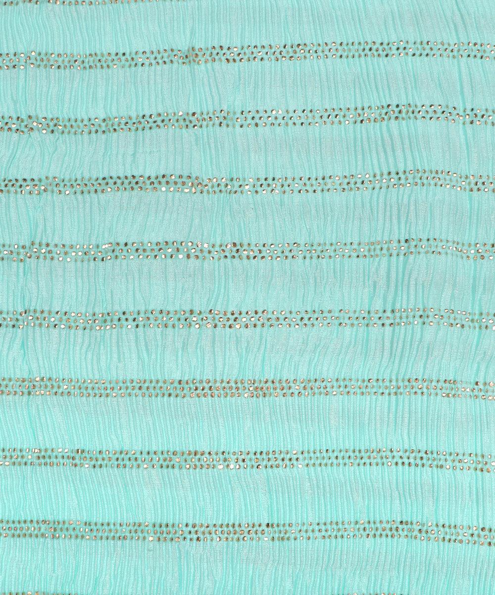 Buy Pleated Chinon Silk Fabric At Fabric Dekho