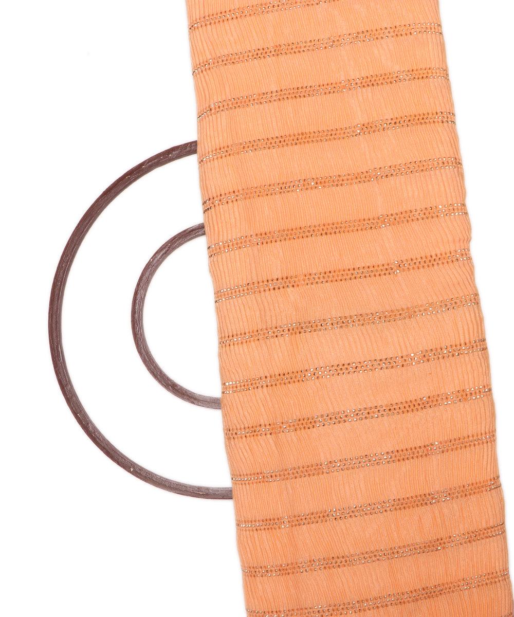 Buy Pleated Chinon Silk Fabric At Fabric Dekho