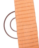 Light Orange Colour Swarovski Hotfix Plain Pleated Chinon Fabric