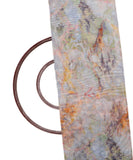 Multi Colour Abstract Print Chanderi Fabric