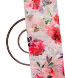 White Colour Floral Digital Print Muslin Fabric