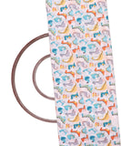 White Colour Kids Digital Print Muslin Fabric