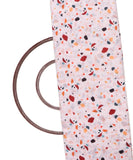 White Colour Abstract Print Digital Print Muslin Fabric