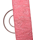 Dusty Pink Colour Floral Net Sequin Embroidery Fabric