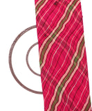 Fuchsia Colour Lahariya Print Georgette Fabric