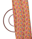 Mustard Colour Digital Print Georgette Sequin Embroidery Fabric