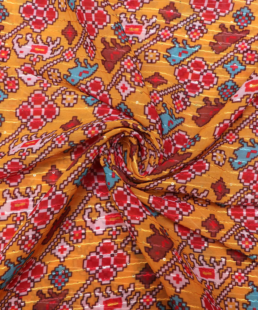 Digital Print Georgette Fabric Online Fabric Dekho