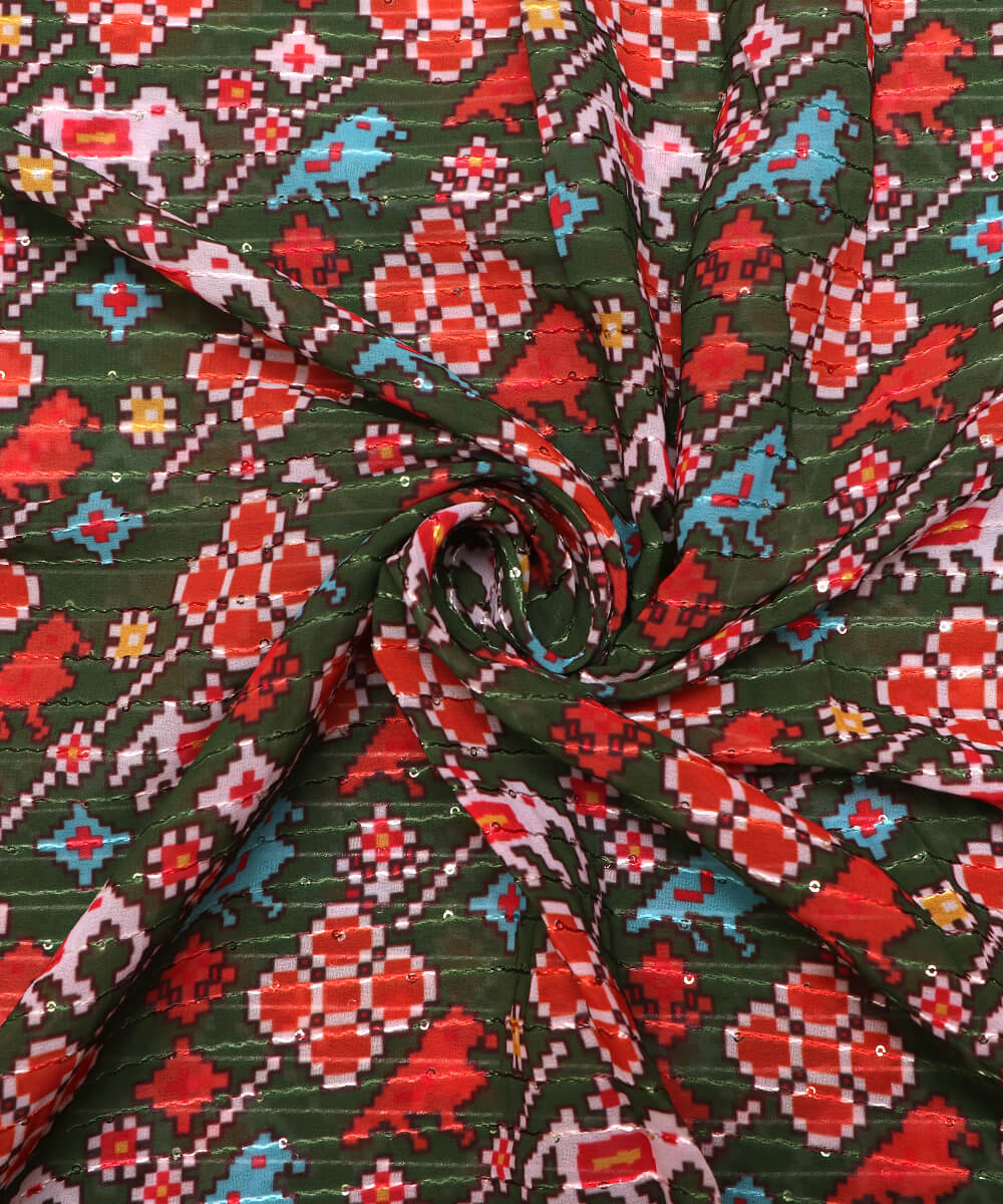 Digital Print Georgette Fabric Online Fabric Dekho