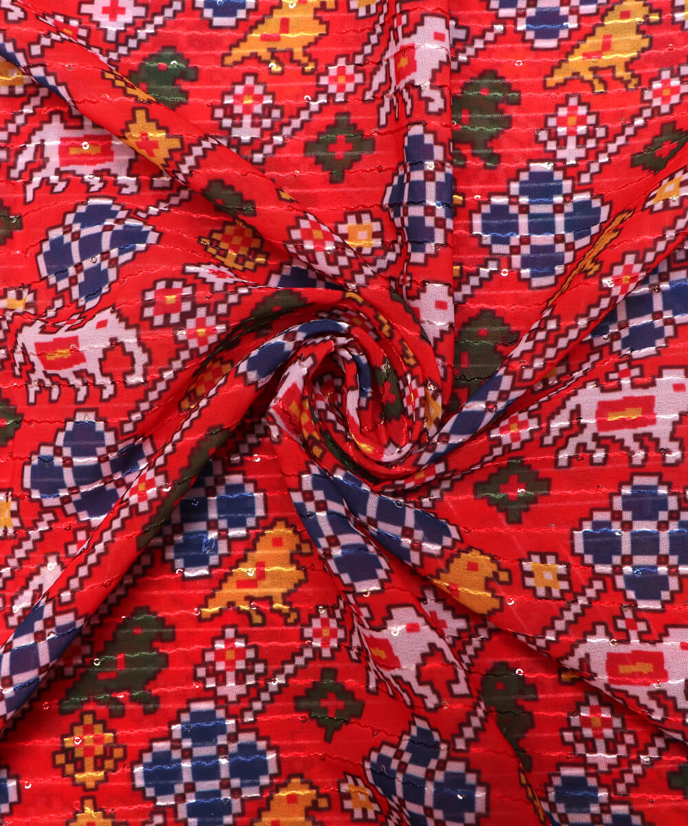 Digital Print Georgette Fabric Online Fabric Dekho