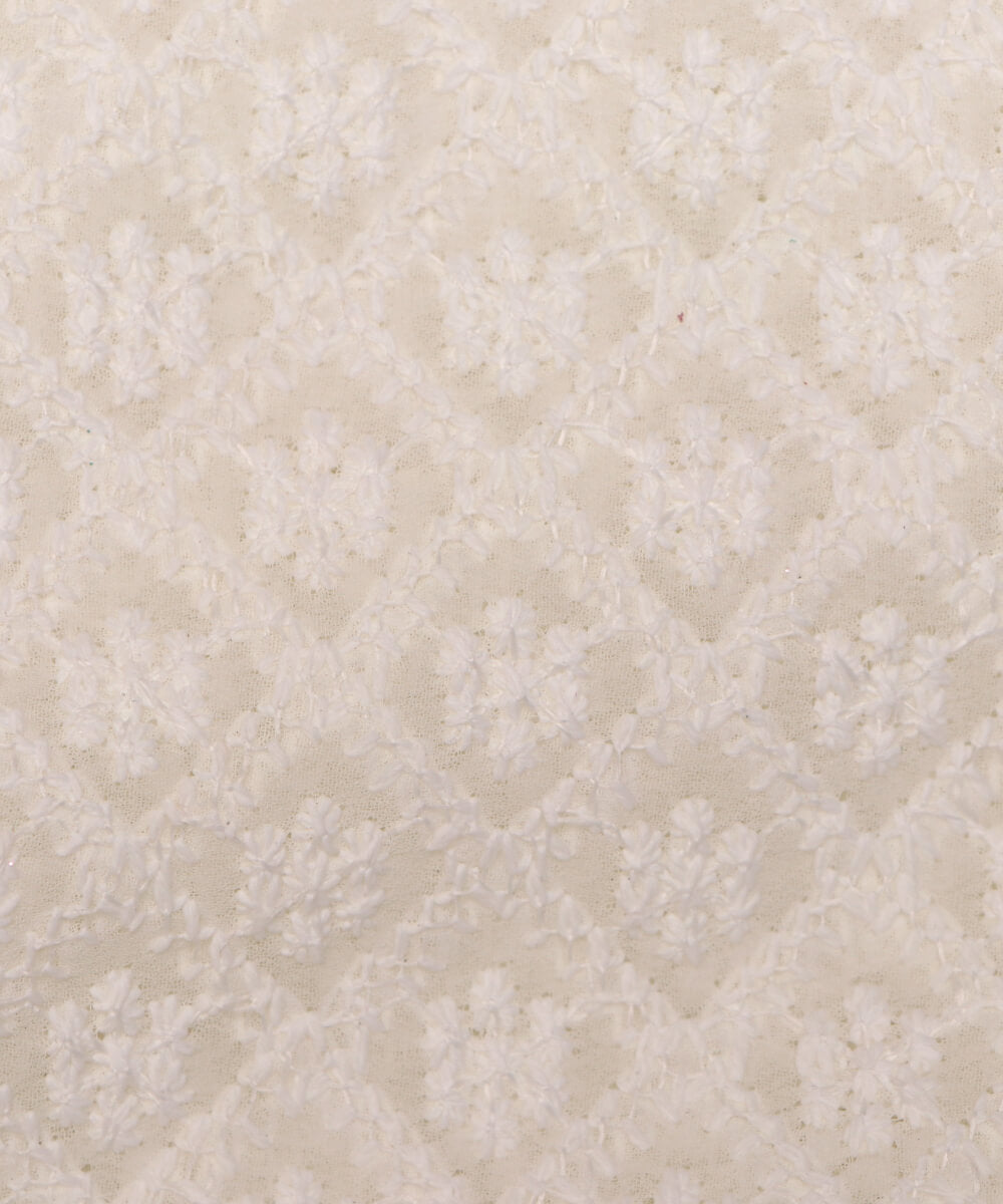 Online ChikanKari Embroidery Georgette Fabric At Fabric Dekho