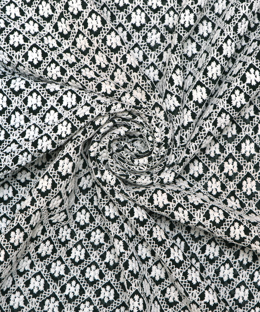 Online ChikanKari Embroidery Georgette Fabric At Fabric Dekho