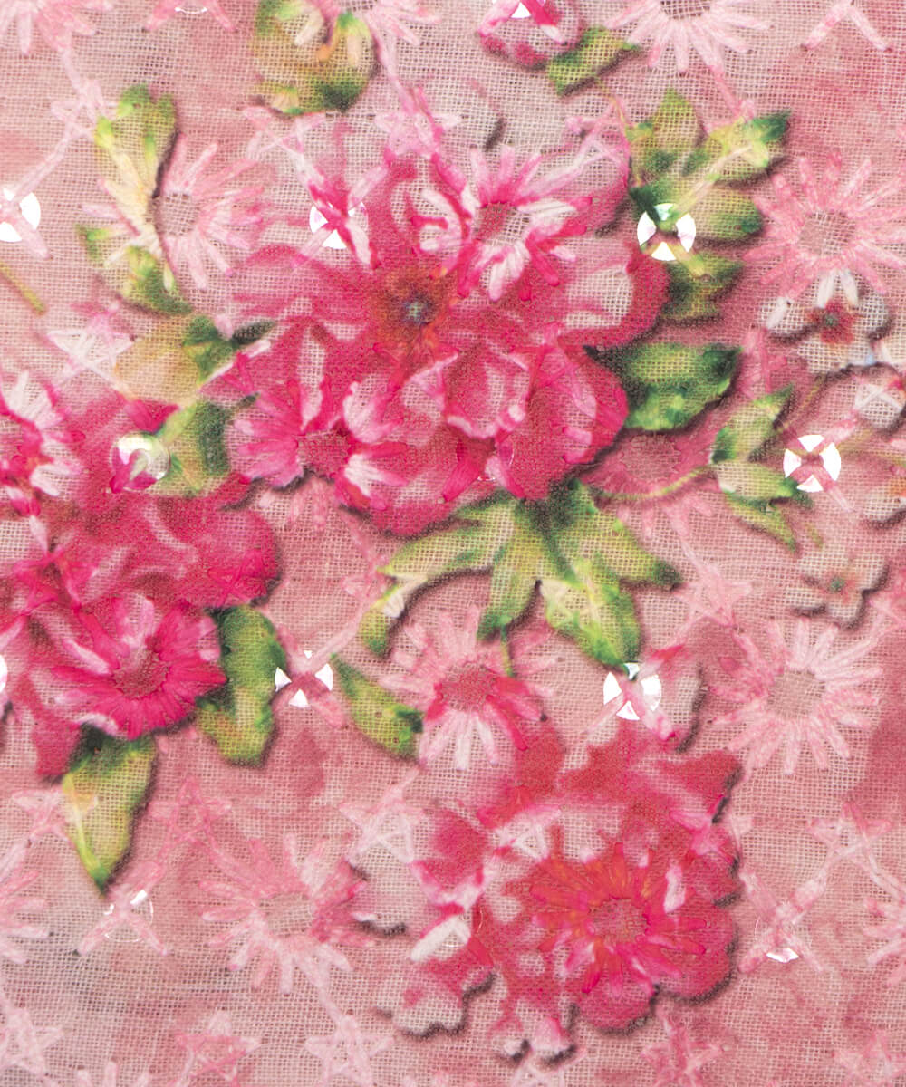 Chikankari Digital Cotton Fabric Prints Online At Fabric Dekho