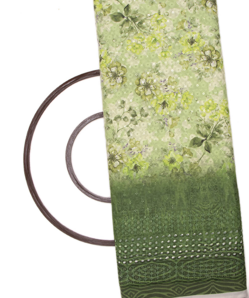 Chikankari Digital Cotton Fabric Prints Online At Fabric Dekho
