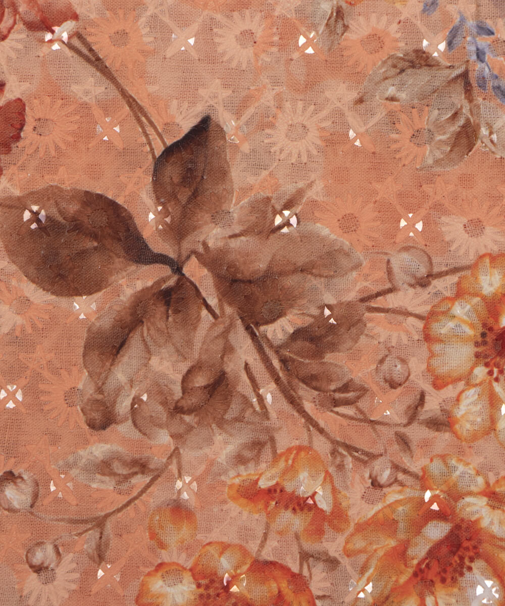 Chikankari Digital Cotton Fabric Prints Online At Fabric Dekho