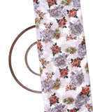 White Colour Floral Print  Digital Georgette Fabric