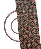 Dark Green Colour Patola Print Chanderi Silk Fabric
