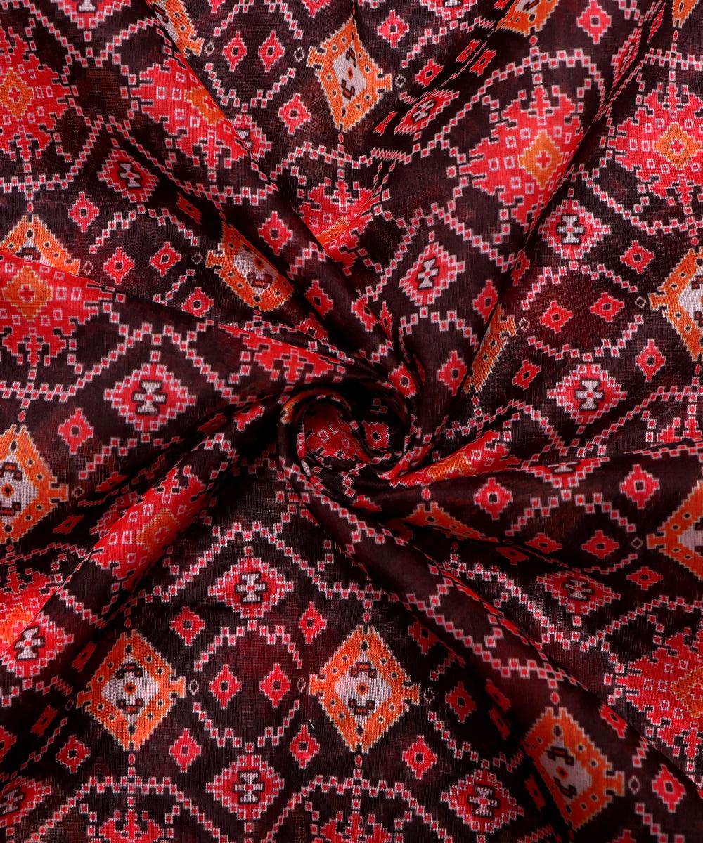 Floral Print Chanderi Fabric