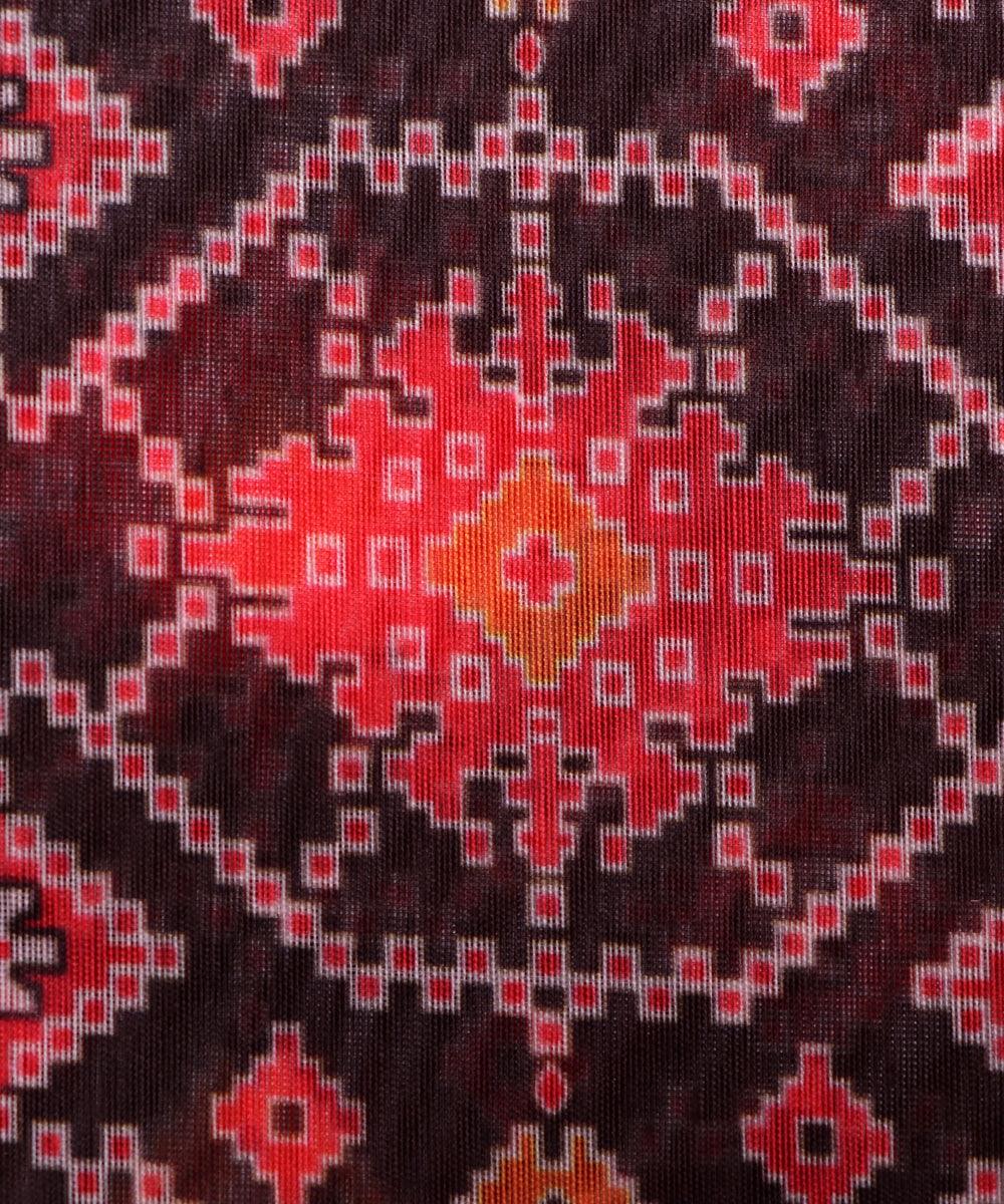 Floral Print Chanderi Fabric