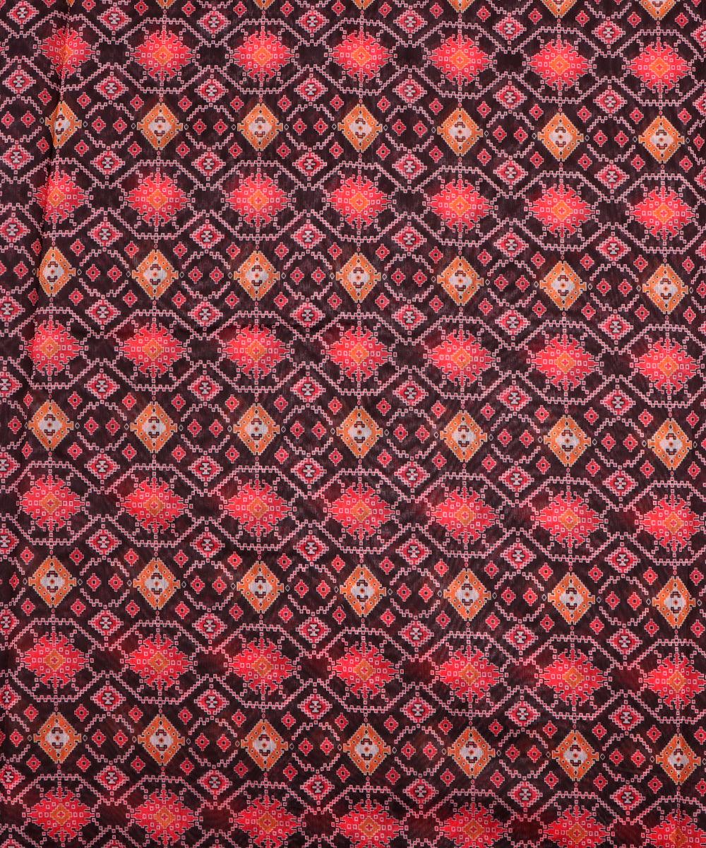 Floral Print Chanderi Fabric