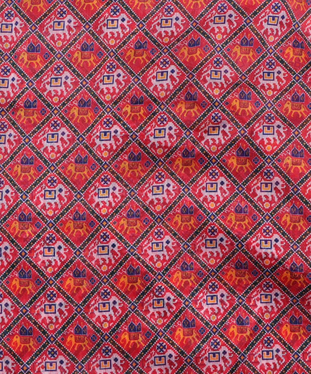 Floral Print Chanderi Fabric