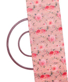Light Peach Colour Floral Print Chanderi Silk Fabric
