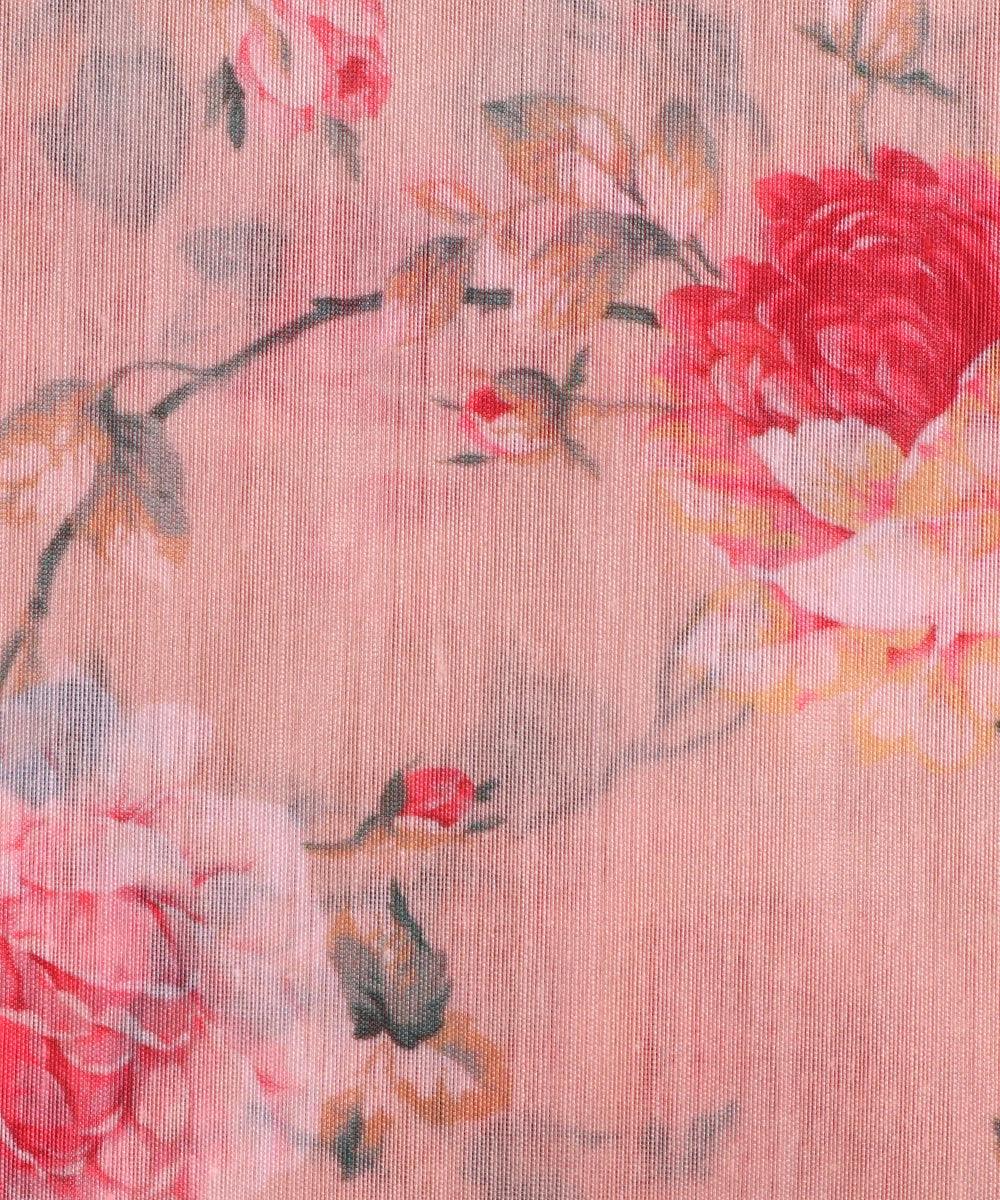 Floral Print Chanderi Fabric