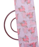 White Colour Floral Print Chanderi Silk Fabric