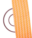 Yellow Colour Zig - Zag Print Chanderi Silk Fabric