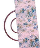 White Colour Floral Print Chanderi Silk Fabric