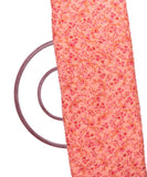 Pastel Peach Colour Floral Print Chiffon Fabric