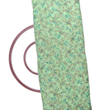Pastel Green Colour Floral Print Chiffon Fabric