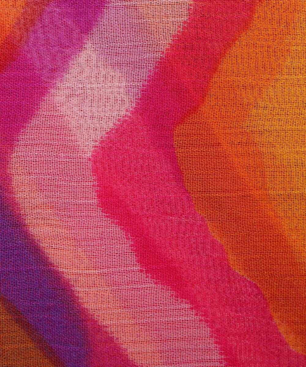 Multi Colour Zig Zag Print Chiffon Fabric - Fabric Dekho