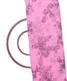 Pink Colour Floral Print Chiffon Fabric