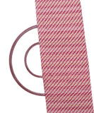 Rust Red Colour Zig Zag Lining Print Viscose Modal Cotton Silk Fabric