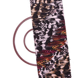 Black Colour Abstract Print Crepe Fabric