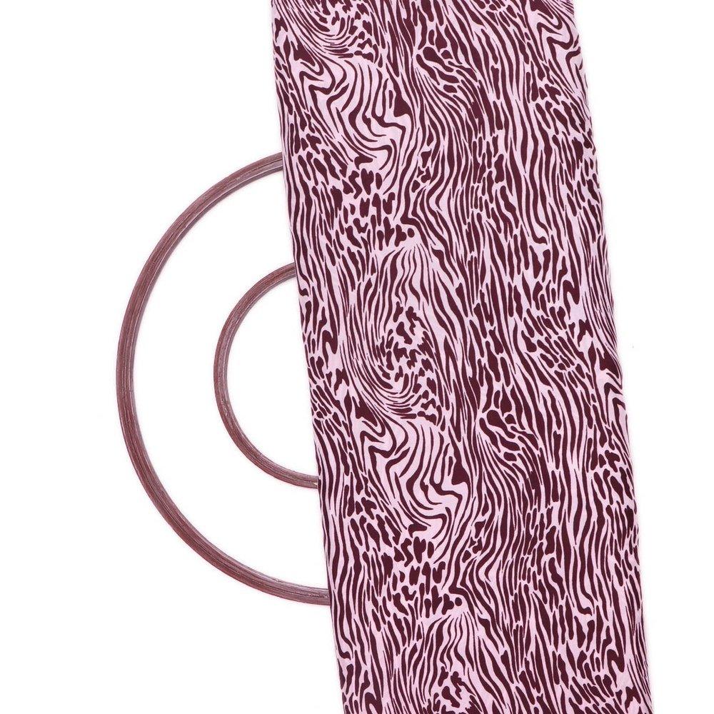 Brown Colour Animal Print Crepe Fabric - Fabric Dekho