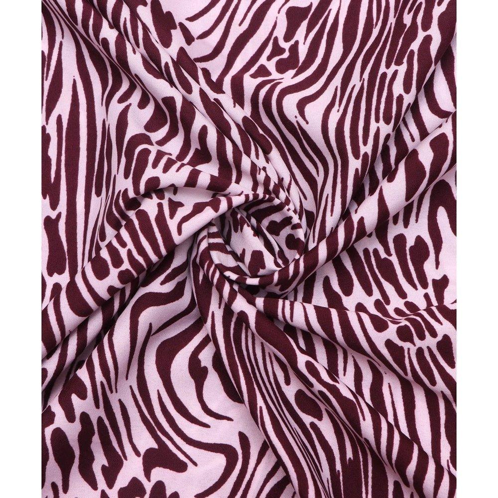 Brown Colour Animal Print Crepe Fabric - Fabric Dekho