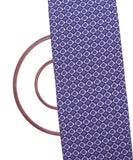 Blue Colour Geometric Print Crepe Fabric