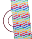 Multi Colour Stripes Print Crepe Fabric