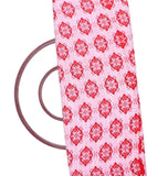 Red Colour Motif Print Crepe Fabric