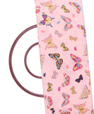 Off White Colour Butterfly Print Crepe Fabric