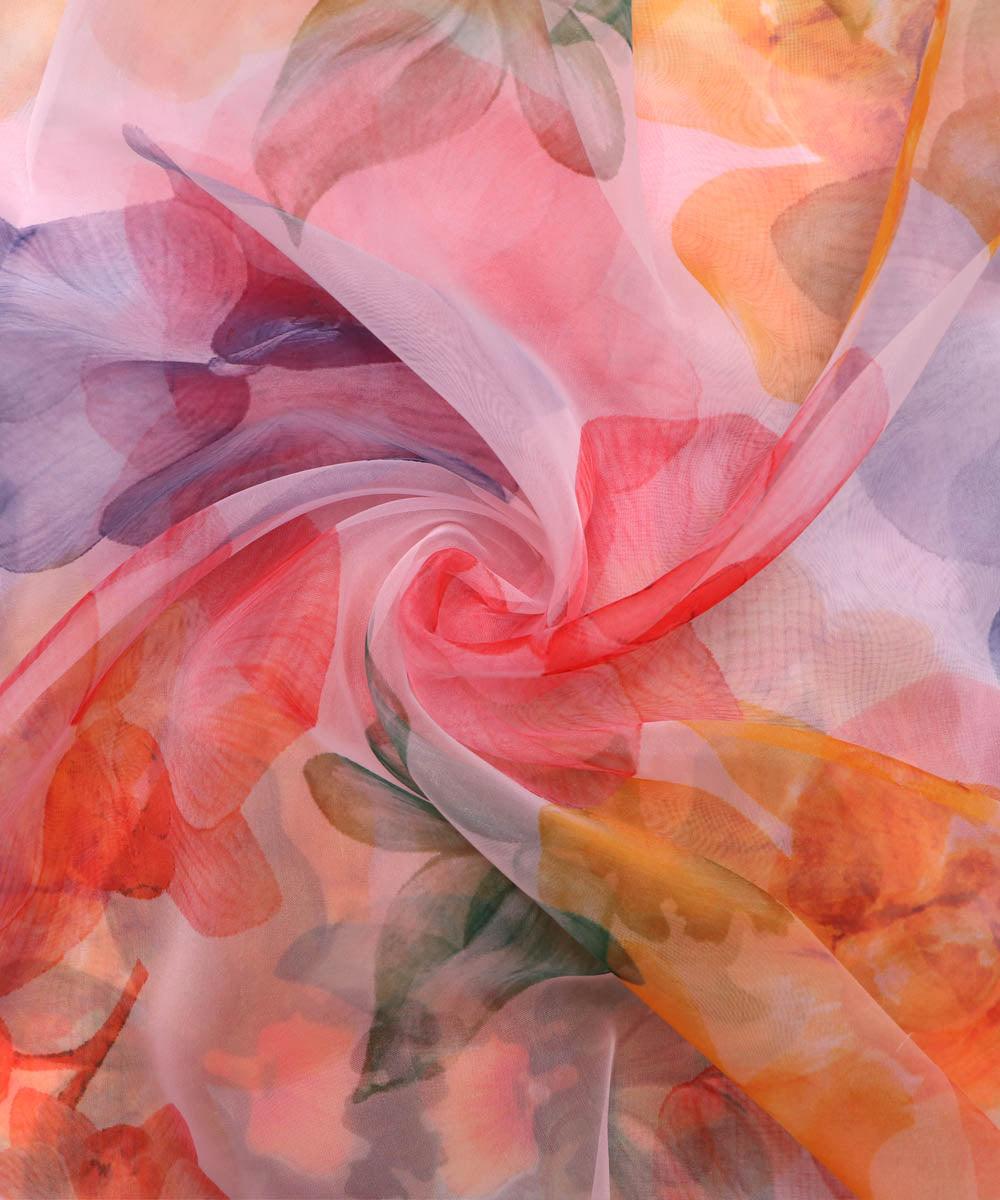 Buy Organza Fabric Online - Premium Printed Organza Silk Dress Material | Fabric Dekho