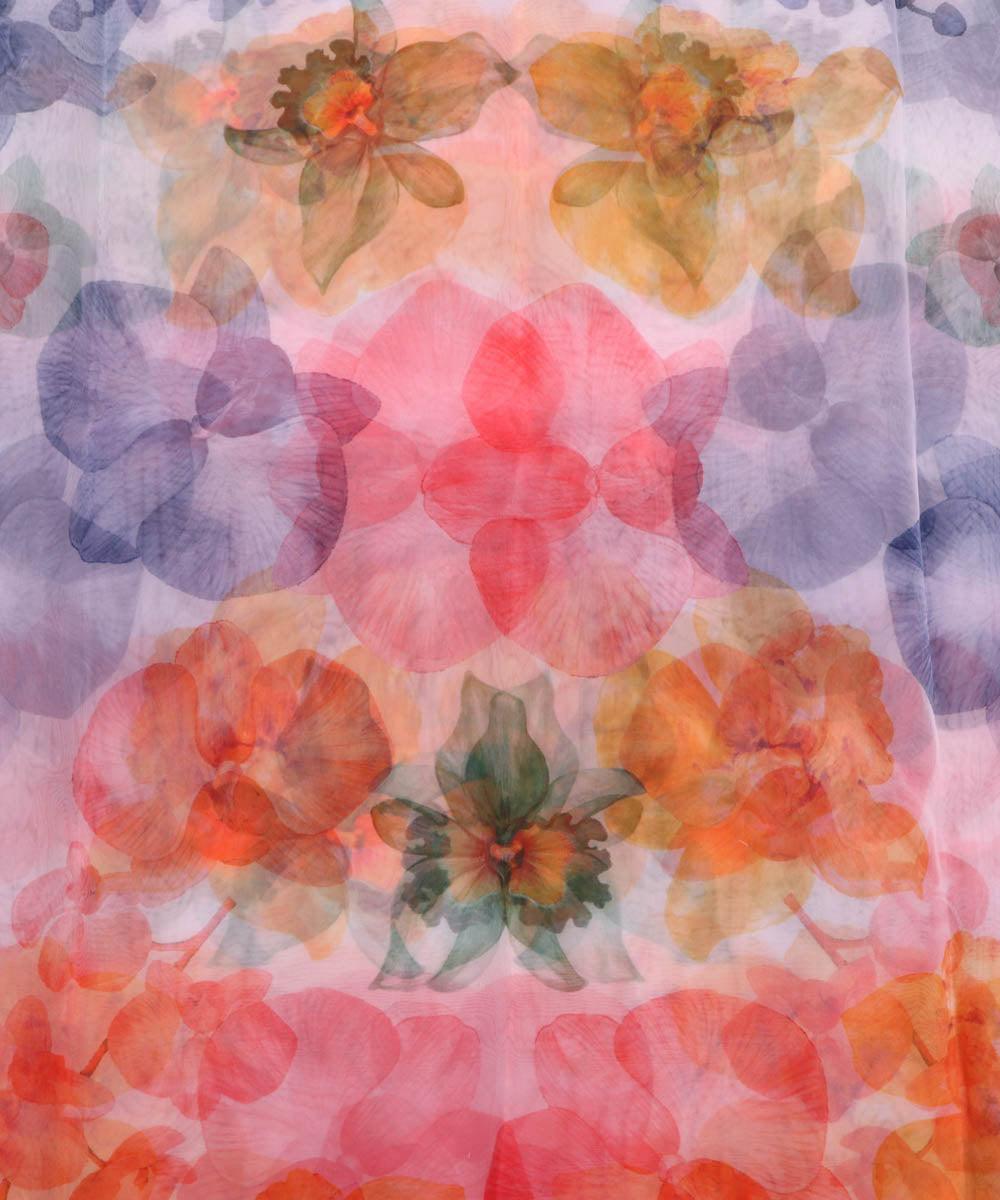 Buy Organza Fabric Online - Premium Printed Organza Silk Dress Material | Fabric Dekho