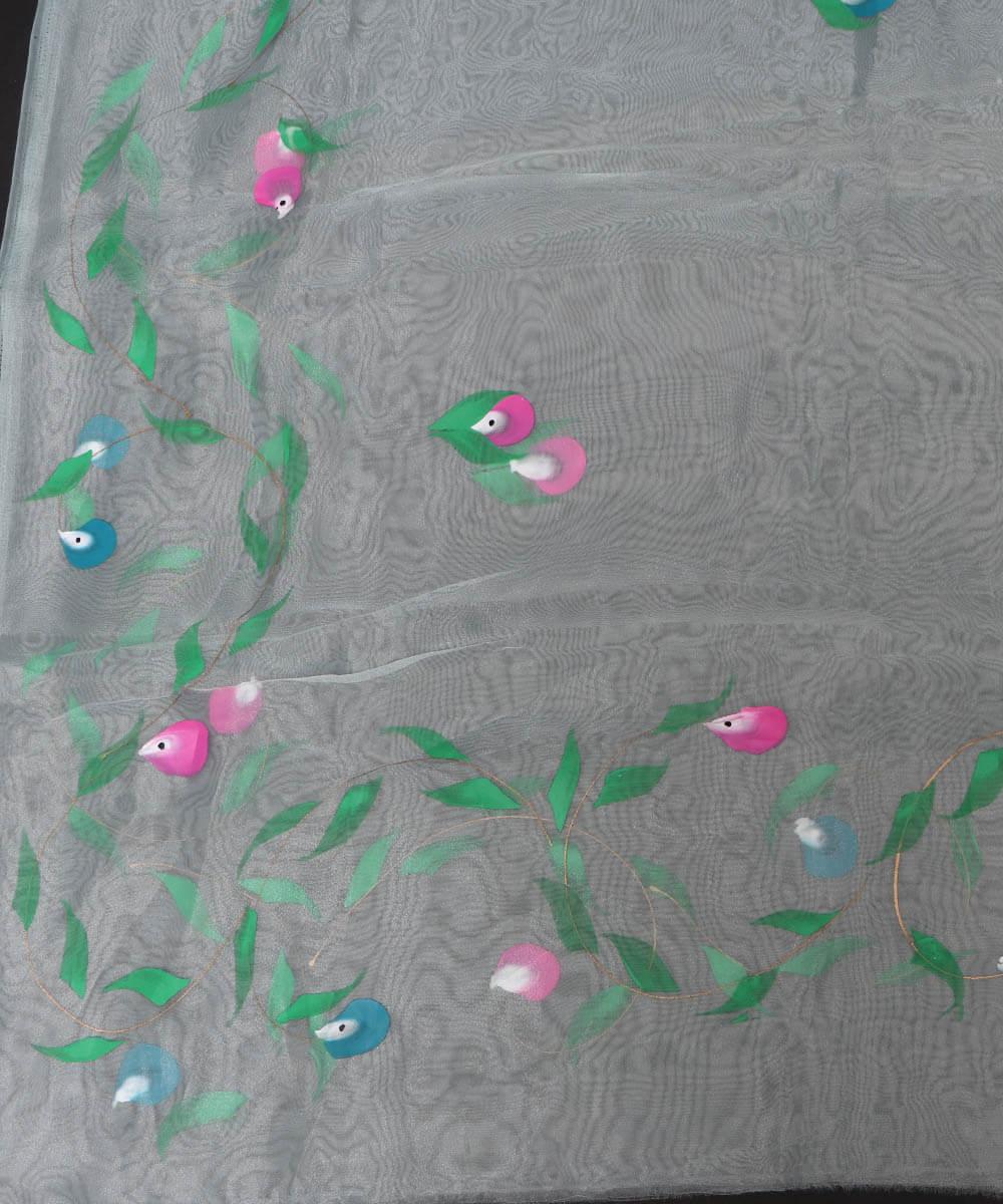 Organza Fabric Material Dupatta  Stole Scarf Digital Print Buy Now Fabric Dekho